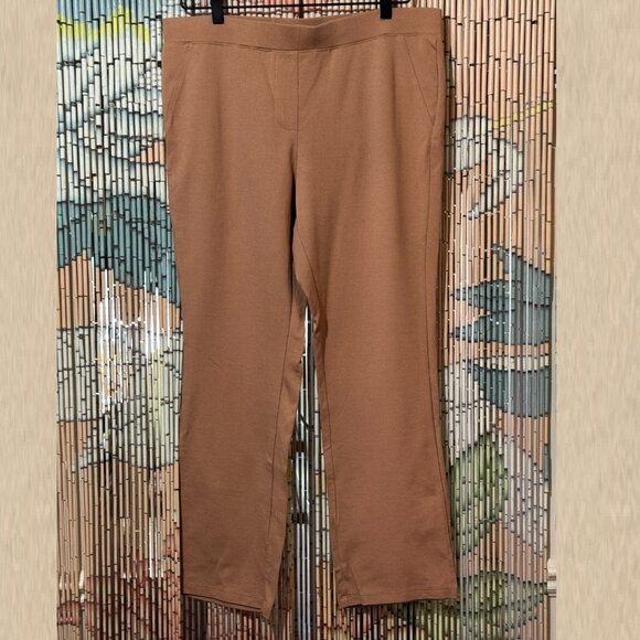 Iman Global Chic Slip into Slim Perfect Ponte Ankle Pant, Camel, Large - Picture 3 of 13